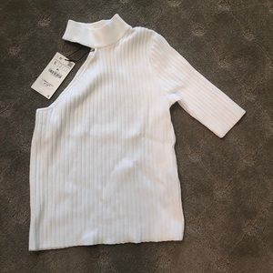 Zara One Shoulder Stretch Top
